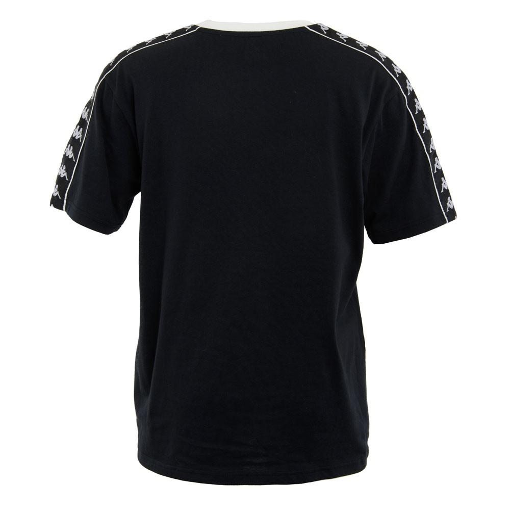 Polera Men White Neck Black