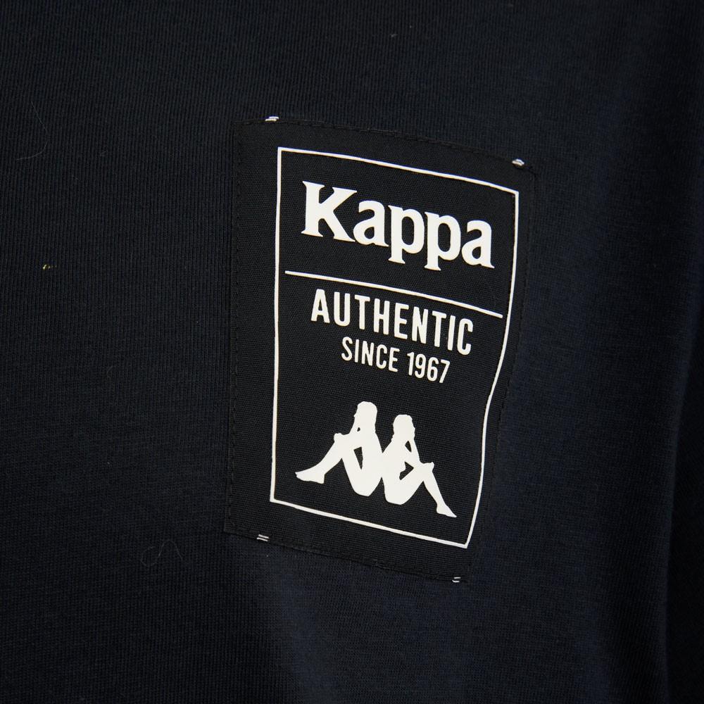 Polera Men White Neck Black