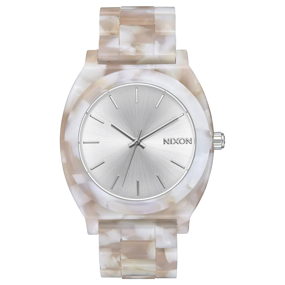Reloj Time Teller Acetate Pink Silver Nixon