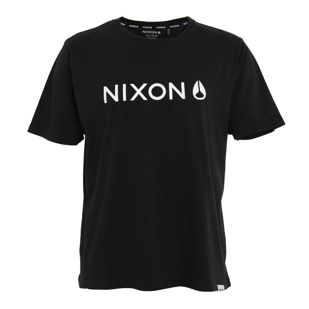 Polera Men Black White Logo Front