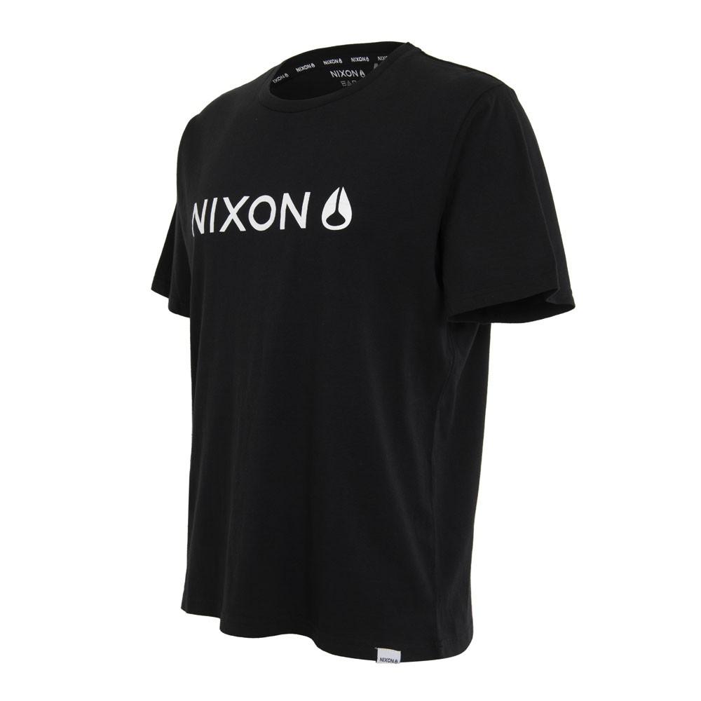 Polera Men Black White Logo Front