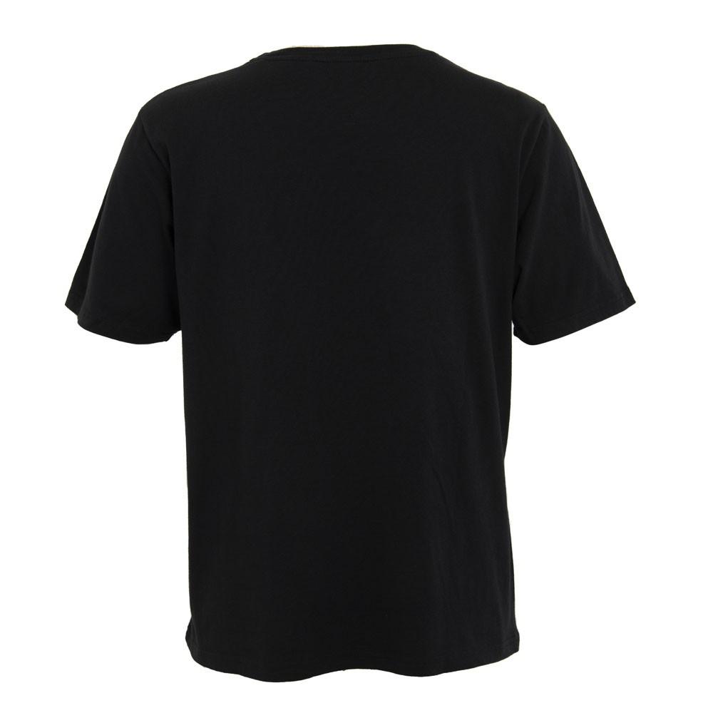 Polera Men Black White Logo Front