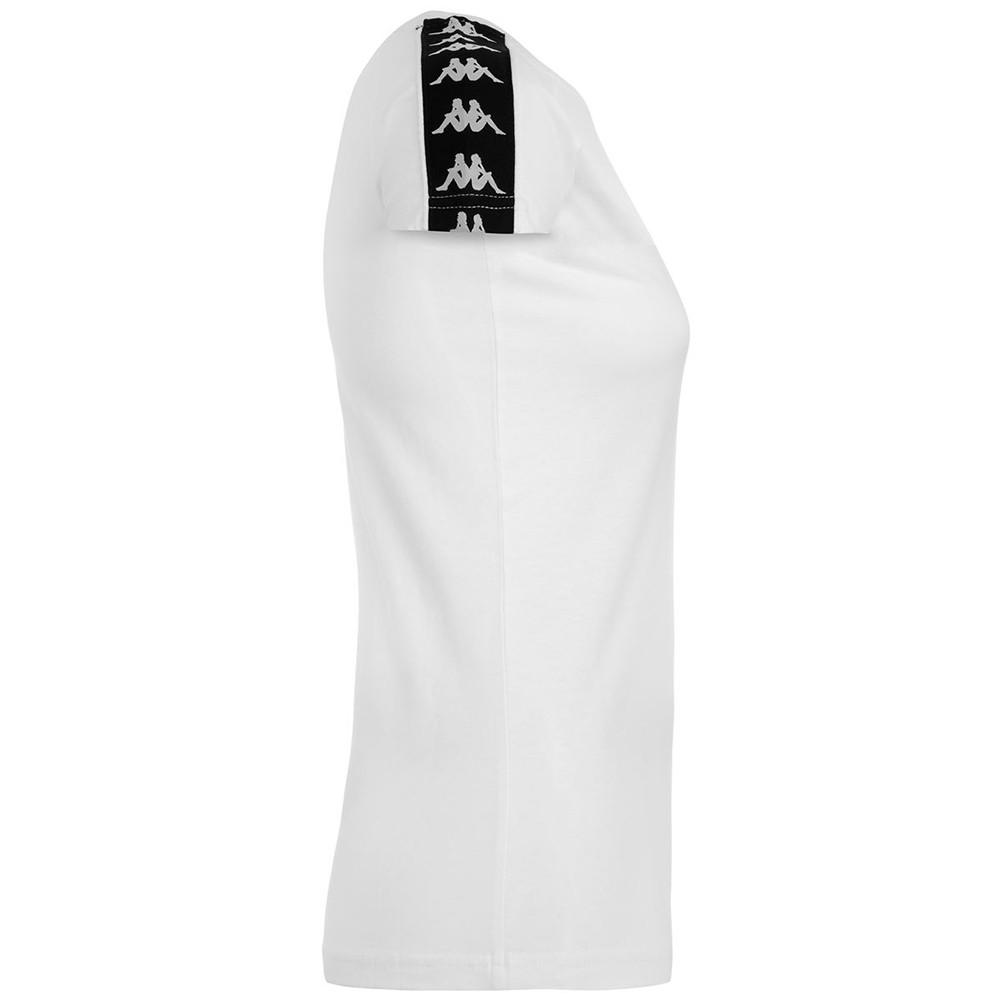Polera 222 Banda Apan Slim White Black Kappa