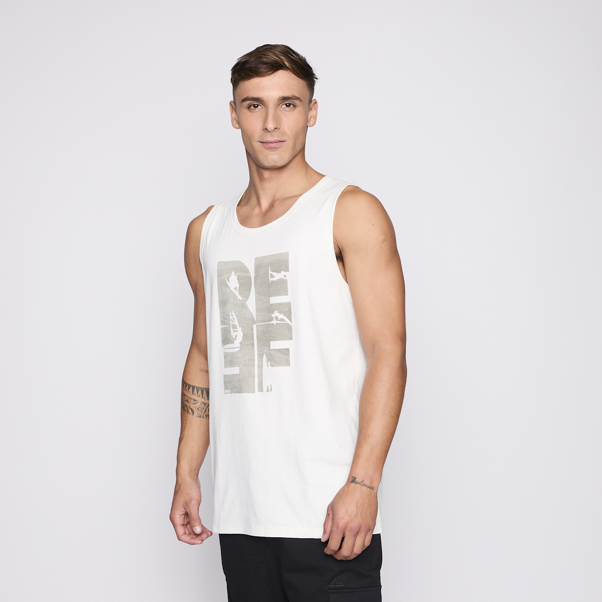 Polera Tank Reef Men Big Reef Beige