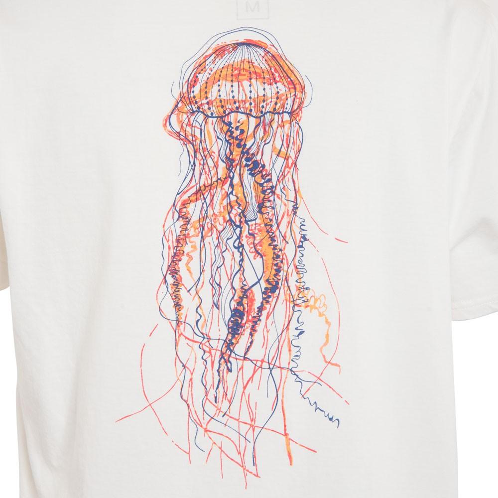 Polera Men Jellyfish White Blue Orange