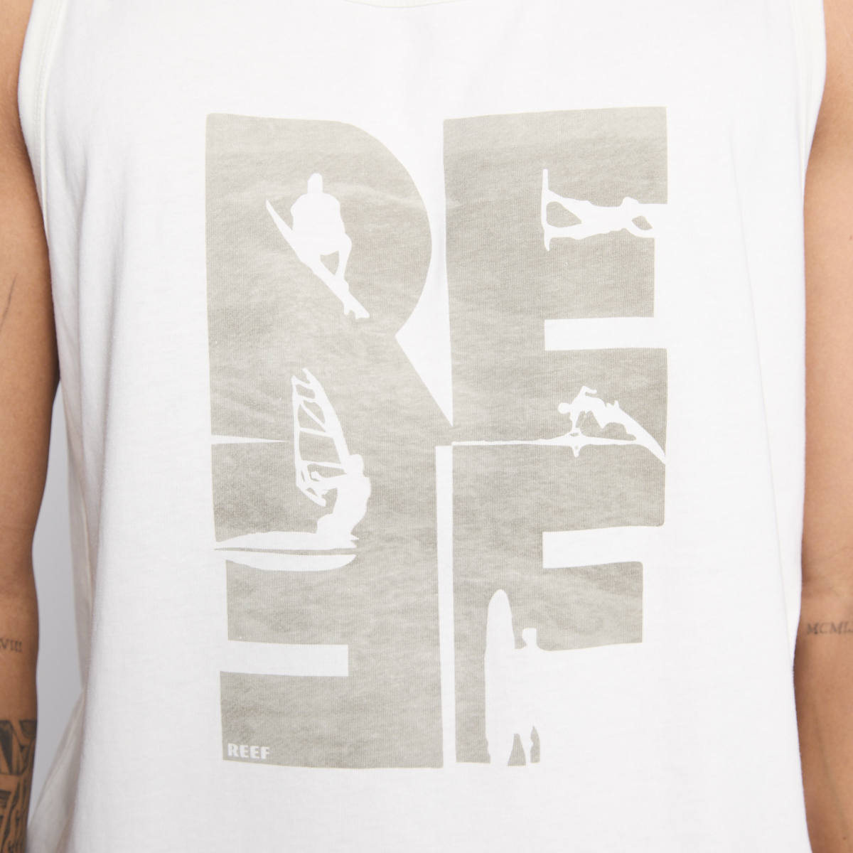 Polera Tank Reef Men Big Reef Beige