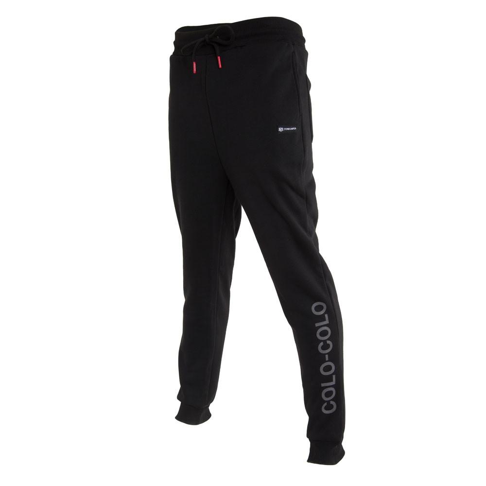 Pantalón Colo Colo Urbano All Black Eterno Campeón Estampado Pierna