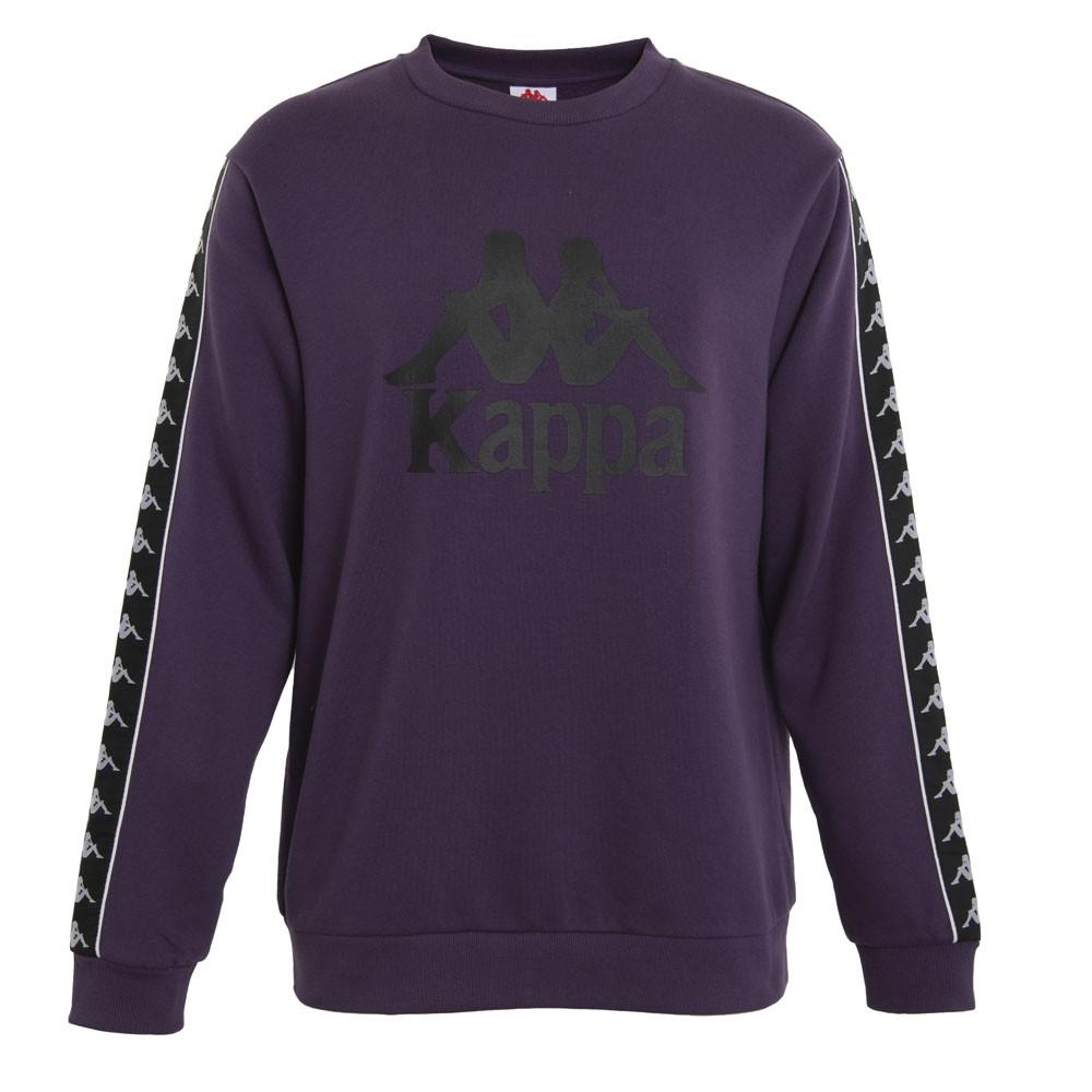 Poleron Men Crew Purple Banda Black