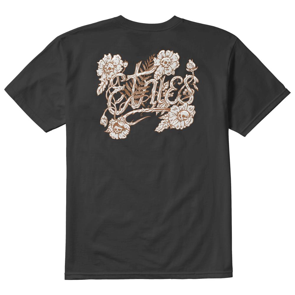Polera Skull Flowes Black