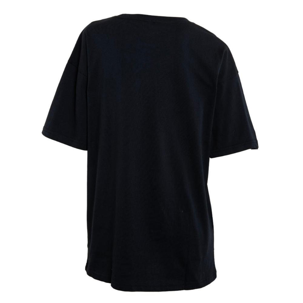 Polera Women Oversize Black Print Green White