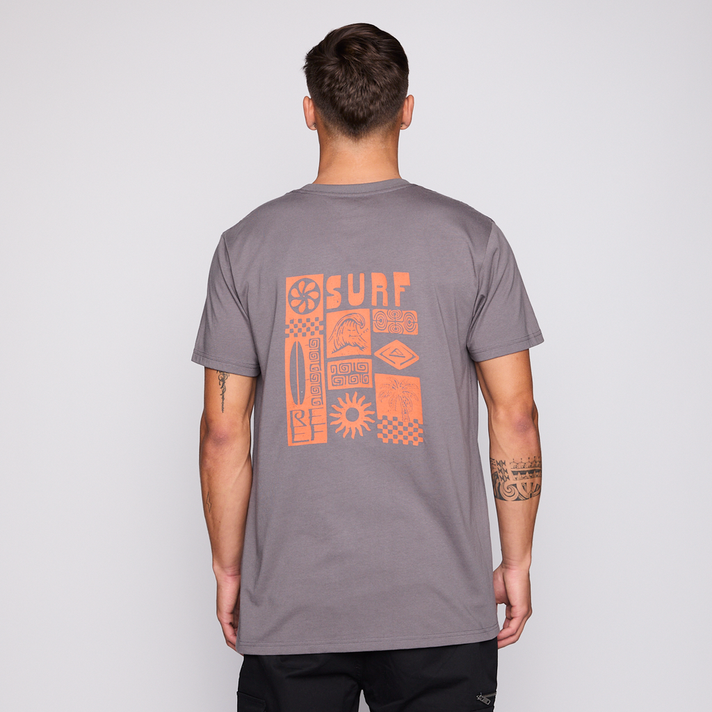 Polera Reef Men Surf Reef Dark Grey