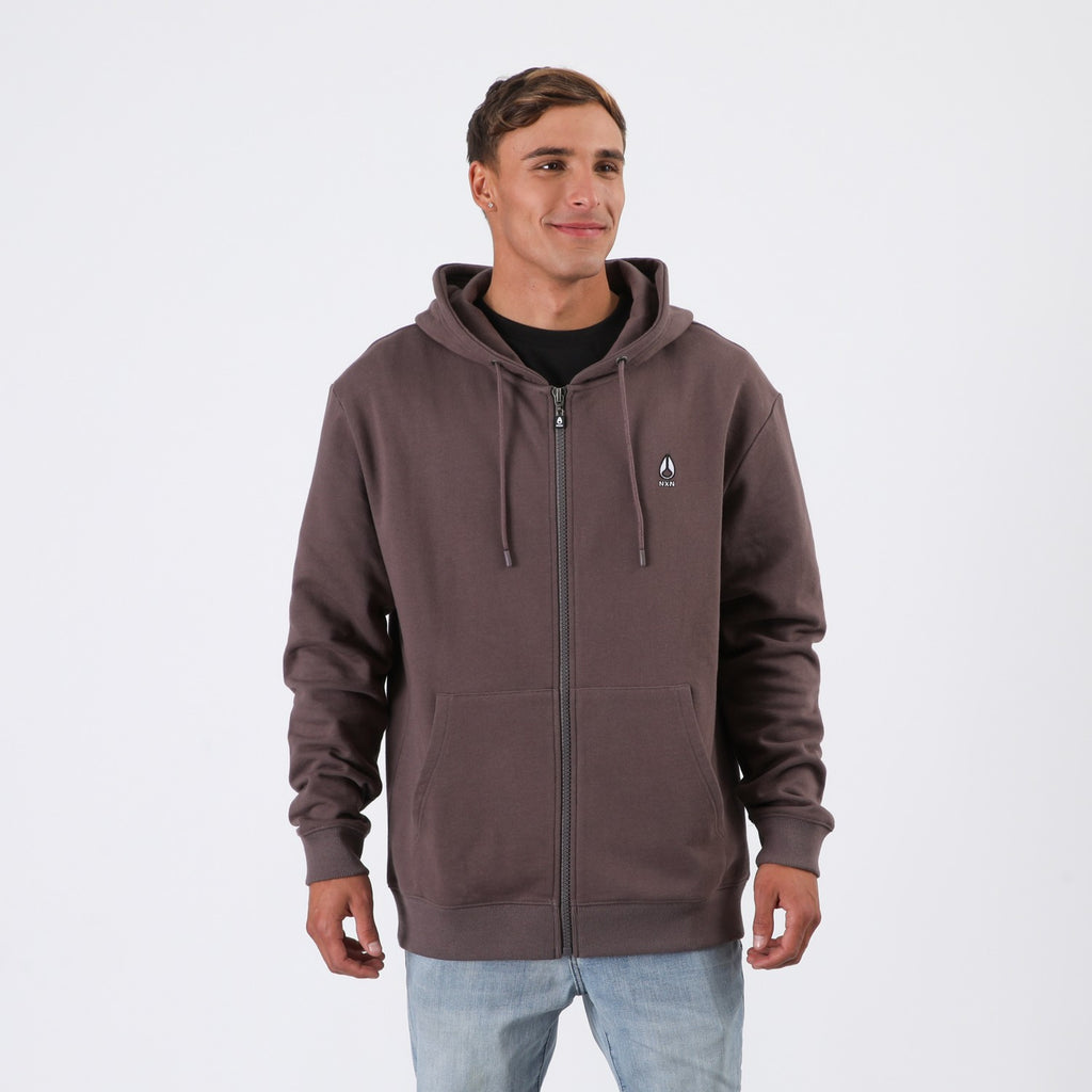 Polerón Nixon Men Full Zipper Frog Dark Grey