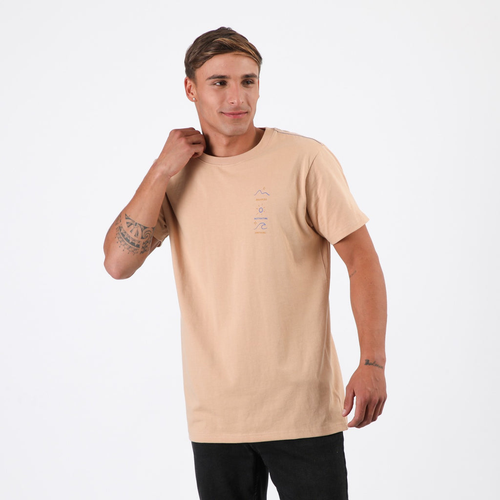 Polera Reef Men Surfs Up Brown
