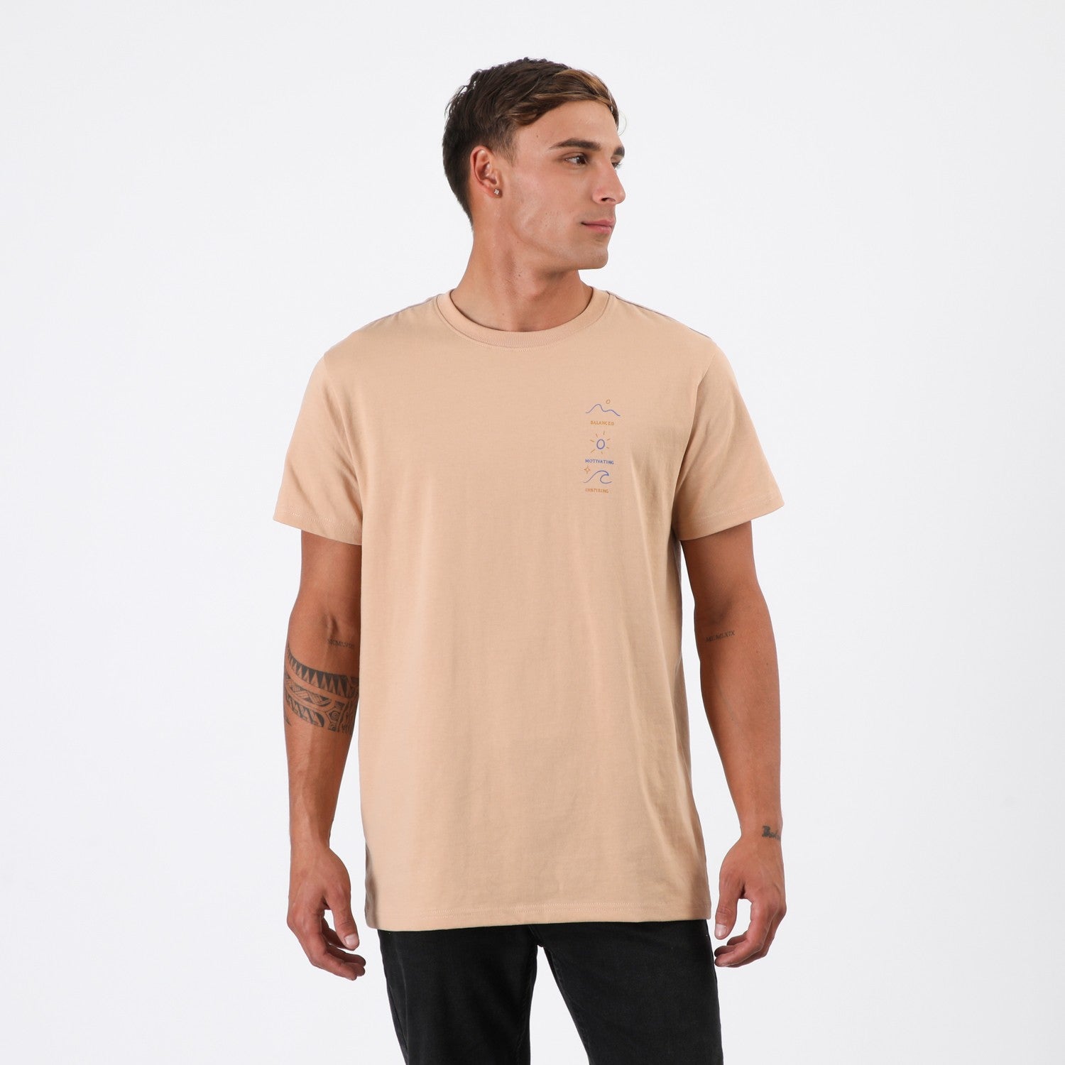 Polera Reef Men Surfs Up Brown