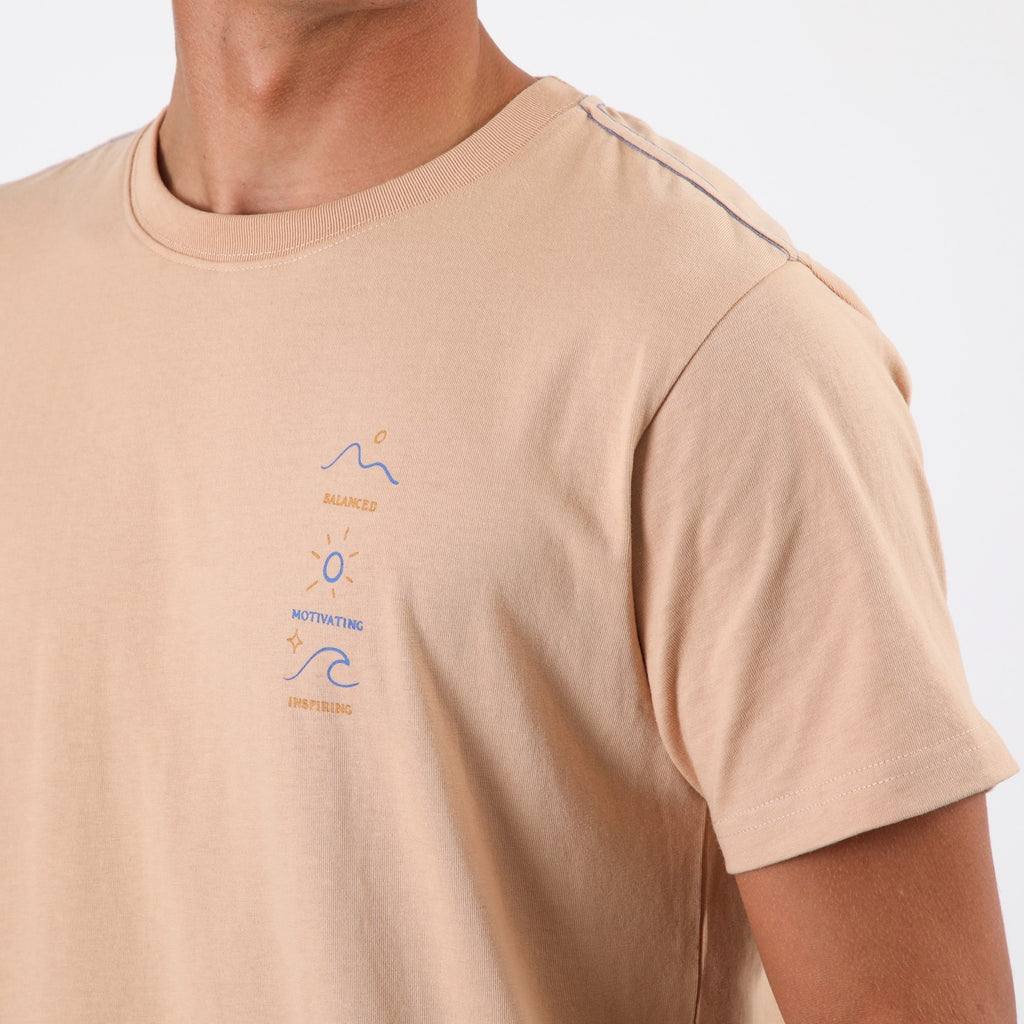 Polera Reef Men Surfs Up Brown