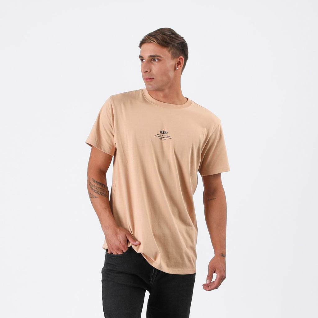 Polera Reef Men Print Beige