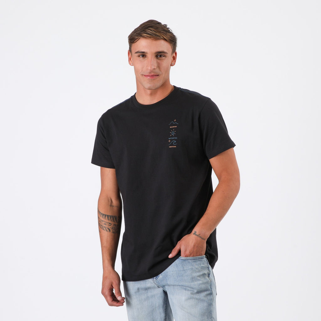 Polera Reef Men Surfs Up Black