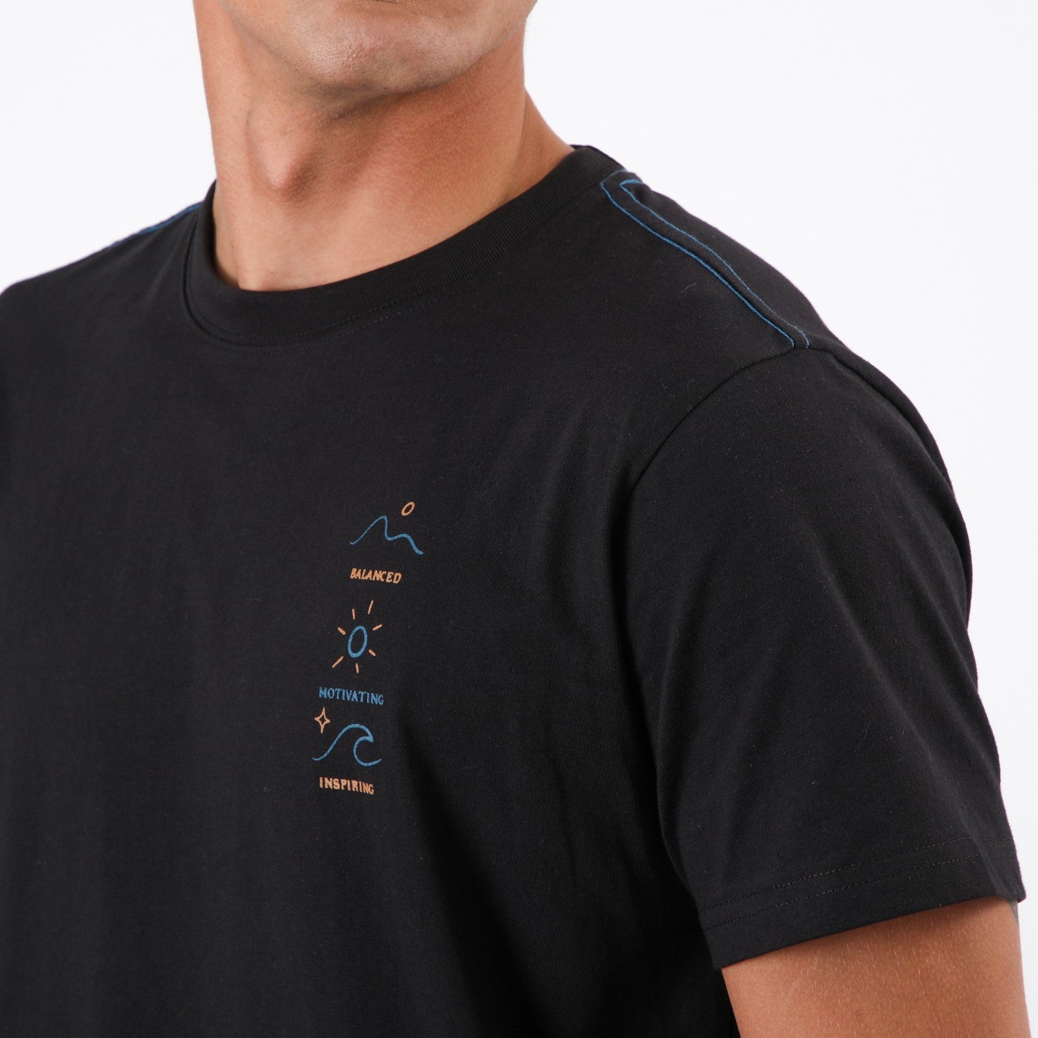 Polera Reef Men Surfs Up Black
