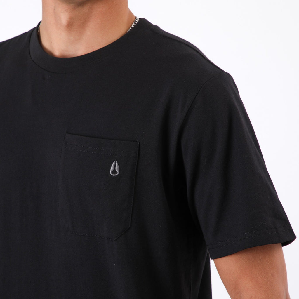 Polera Nixon Men Pocket Black Grey
