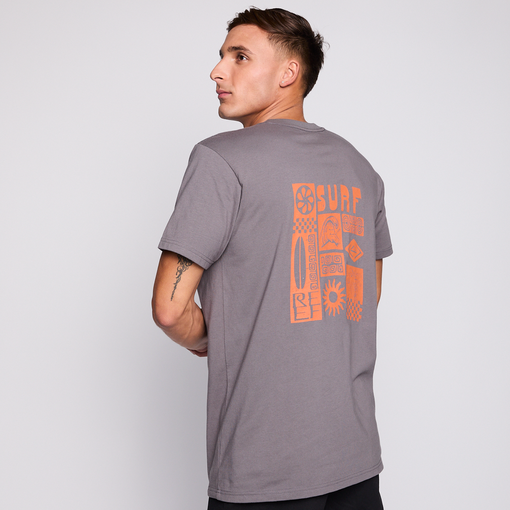 Polera Reef Men Surf Reef Dark Grey