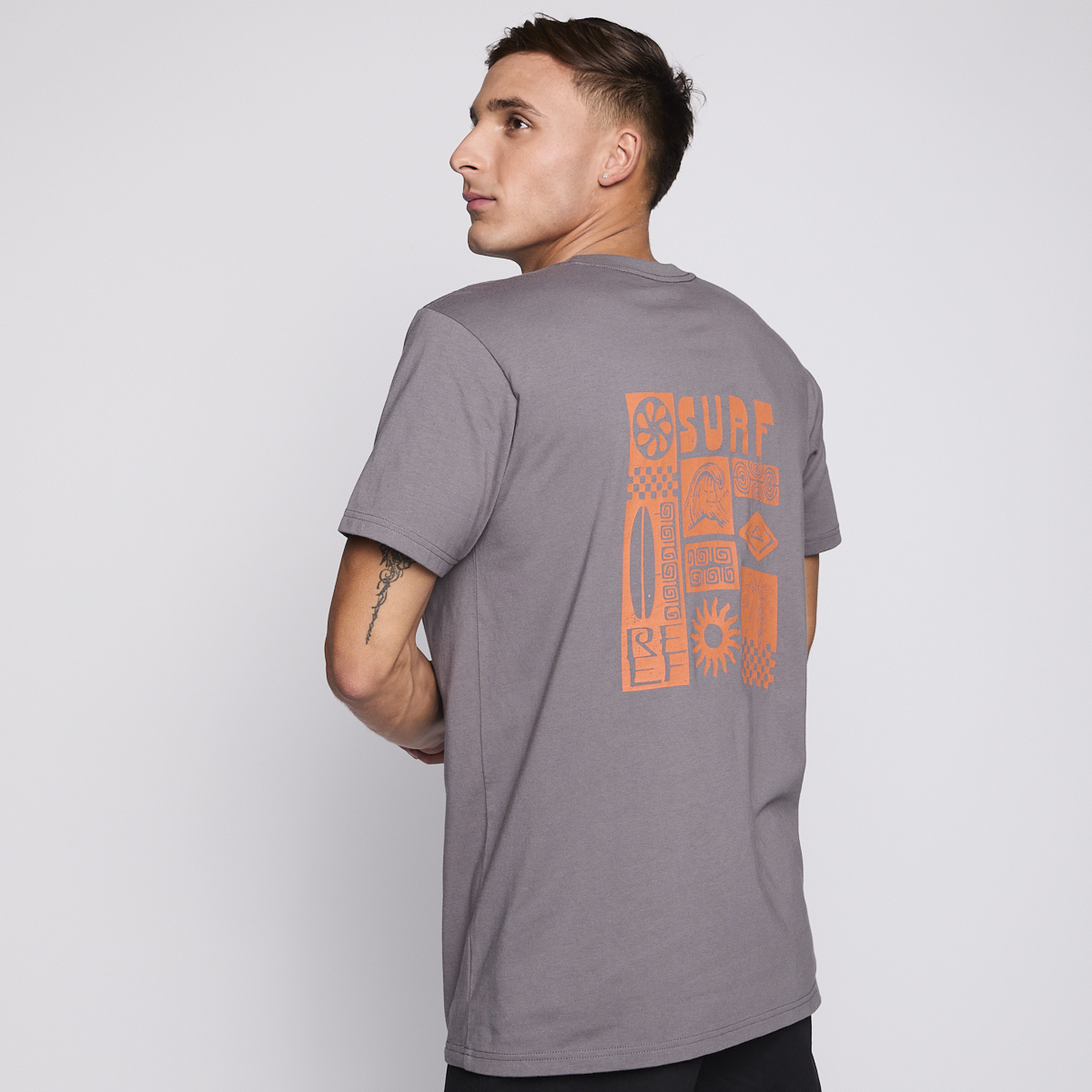 Polera Reef Men Surf Reef Dark Grey