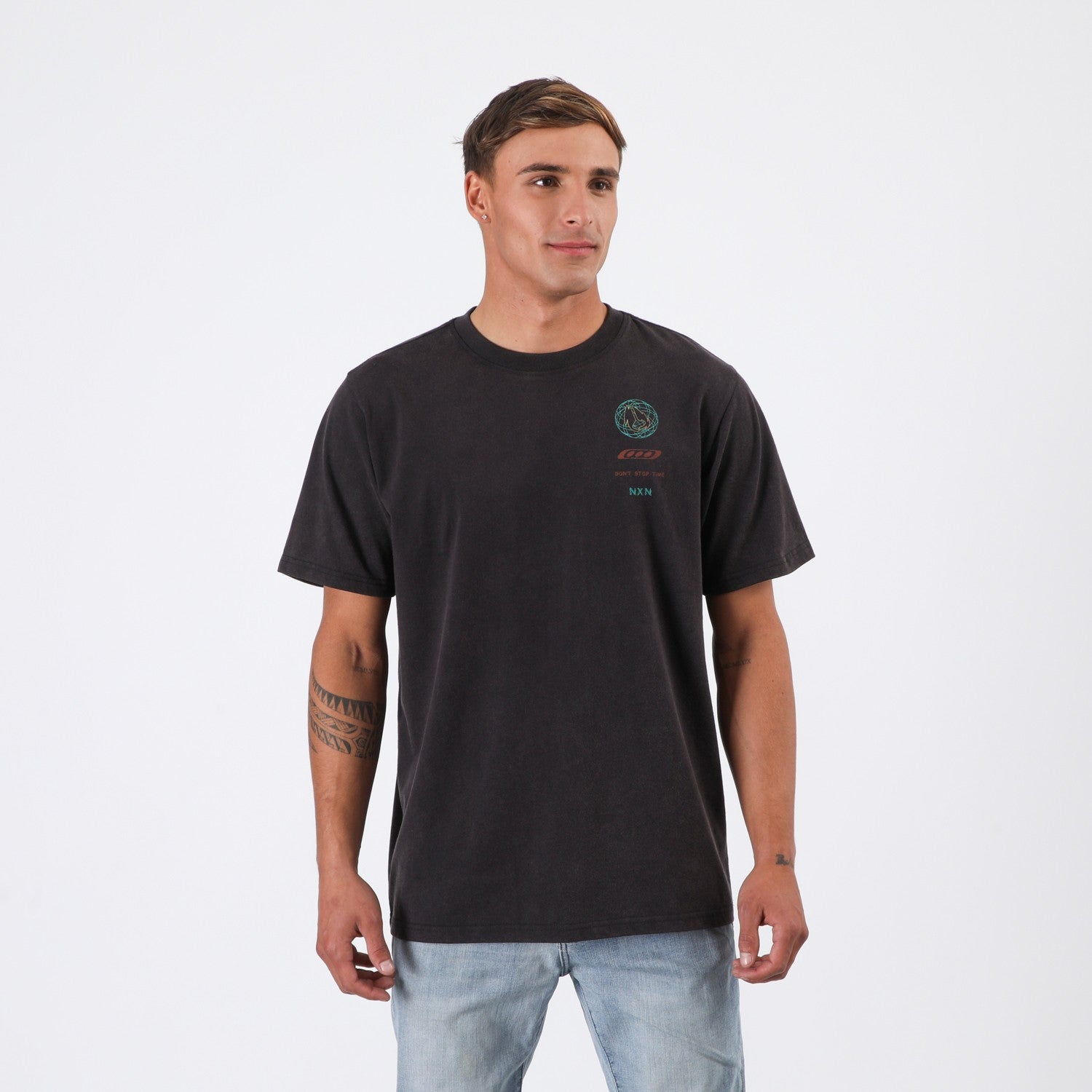 Polera Nixon Men Clock is Ticking Washed Black