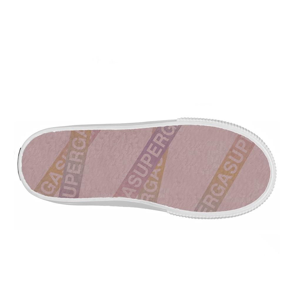 Zapatilla 2730 Kids Lettering Tape White Violet Superga