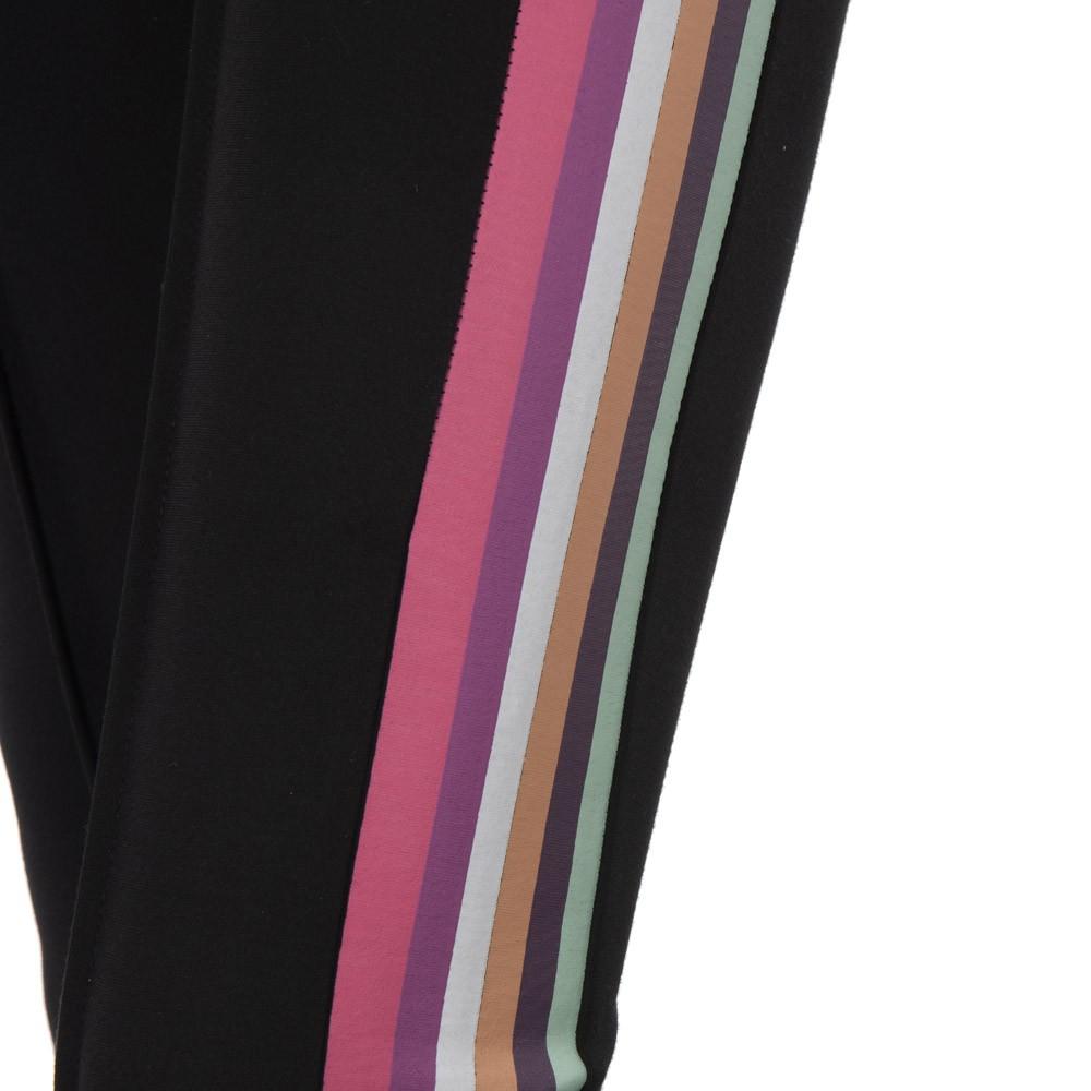 Buzo Negro Franja Linea Multicolor