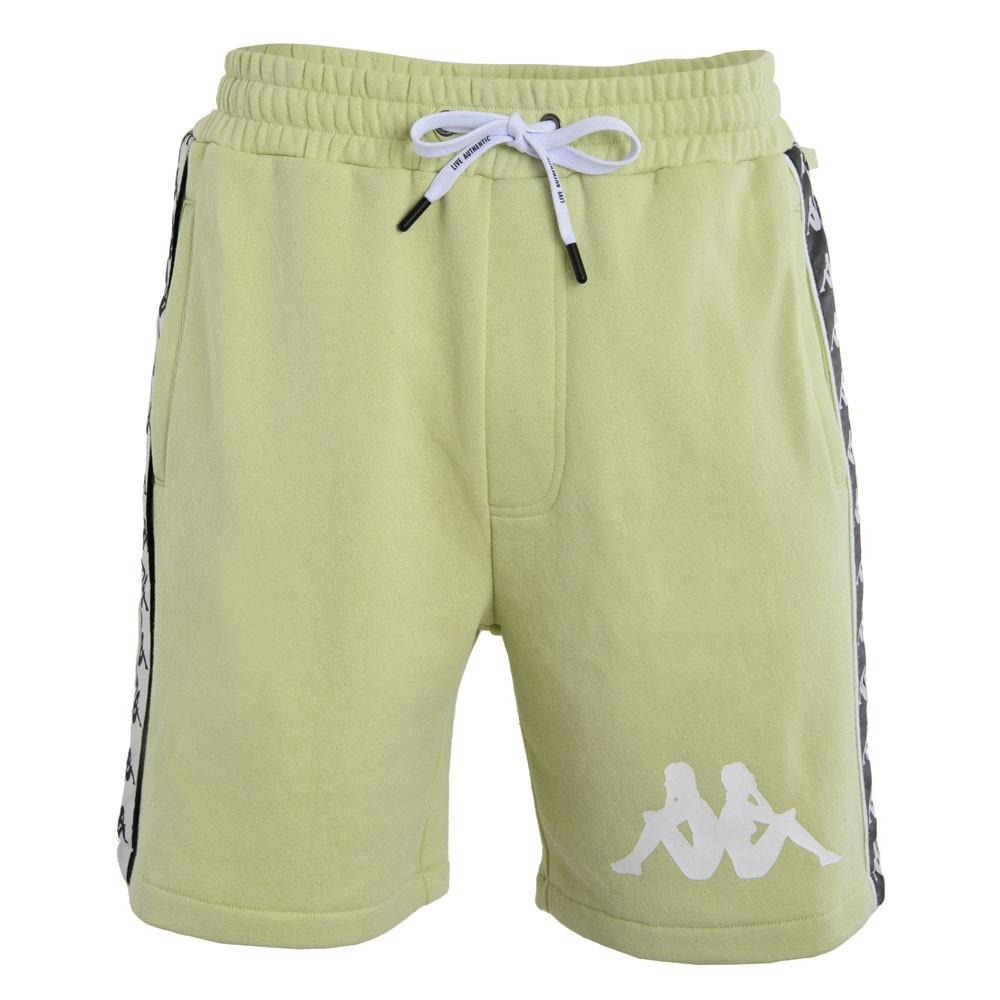 Short Men Green White Omini Leg Banda Bicolor