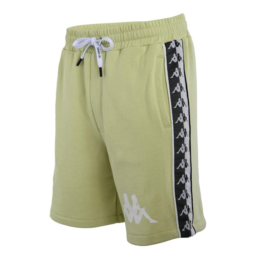Short Men Green White Omini Leg Banda Bicolor