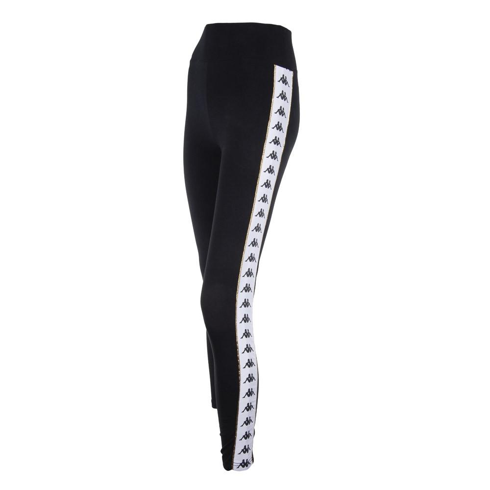 Calza Larga Negra Franja Blanca