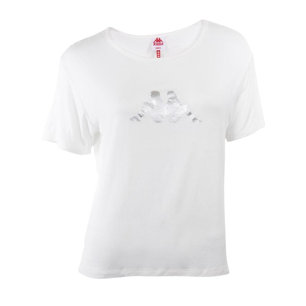 Polera Blanca Logo Plata