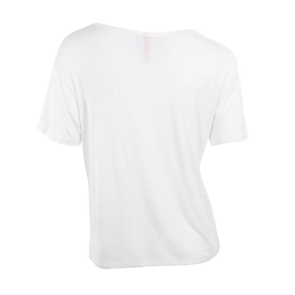 Polera Blanca Logo Plata