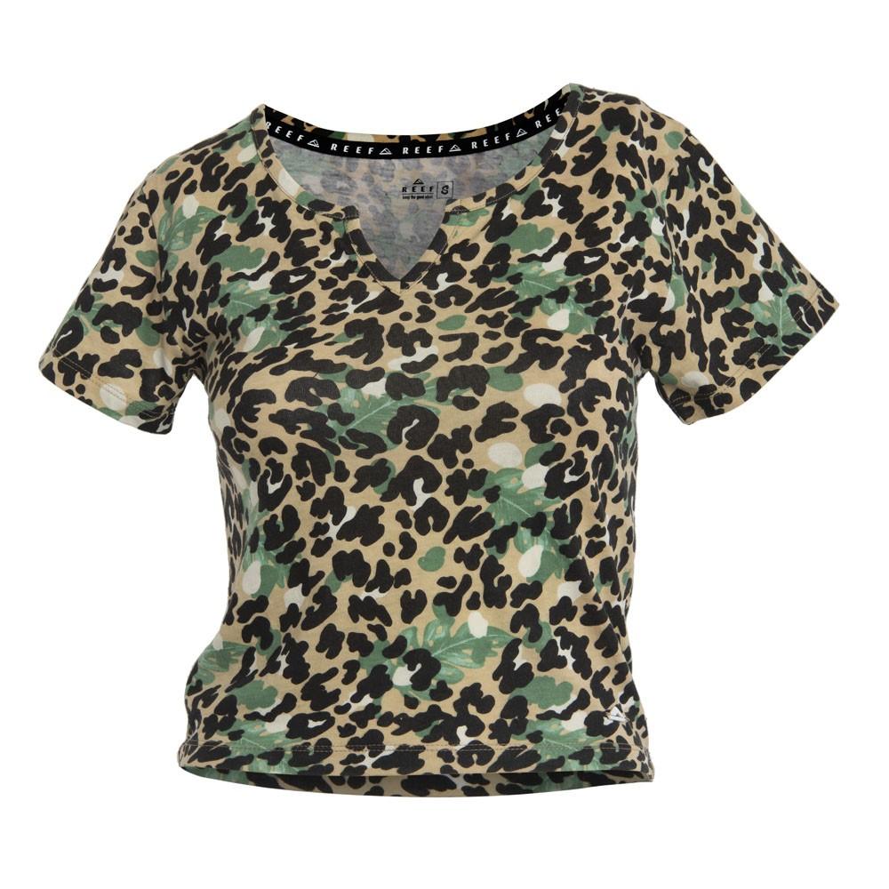 Polera Women Crop Black Print