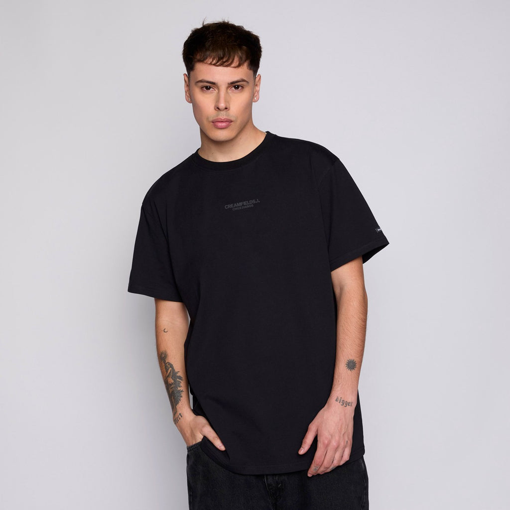 Polera Creamfields x Whatup Black Icon Logo dark Grey