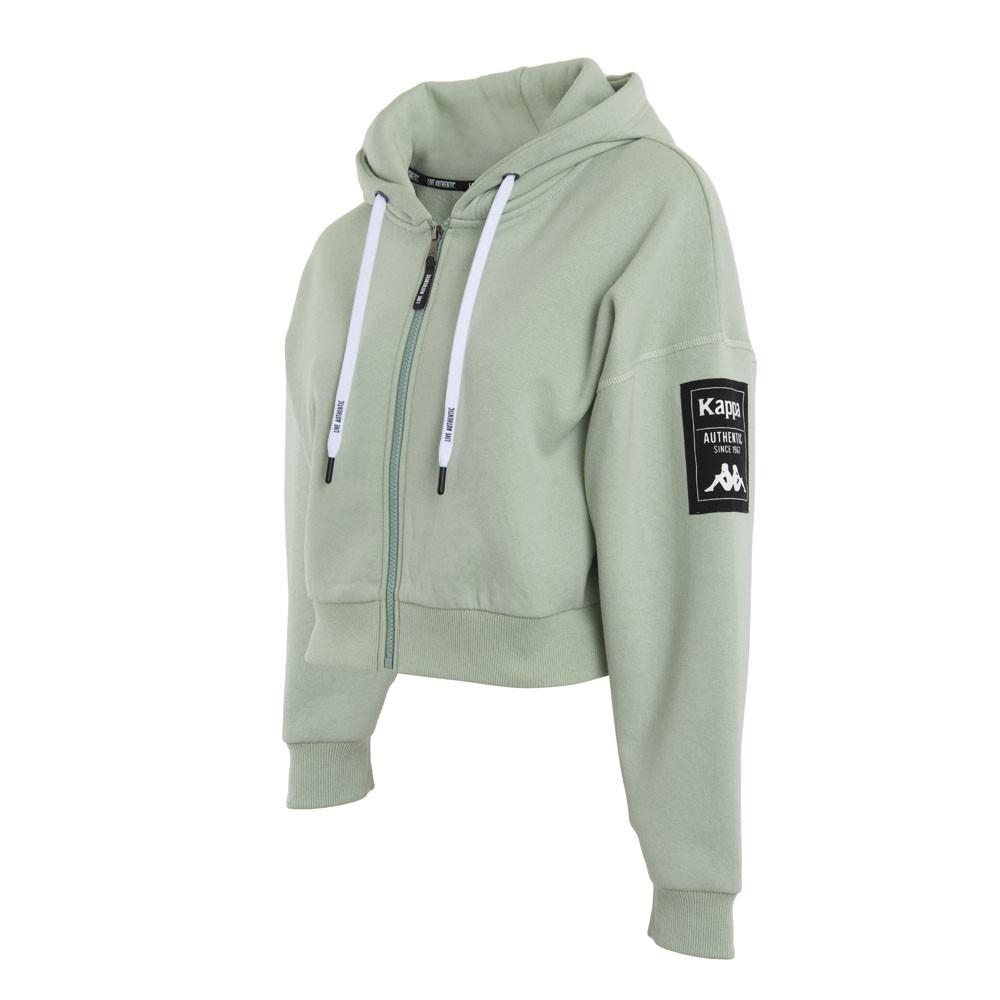 Poleron Women Crop Top Zipper Mint