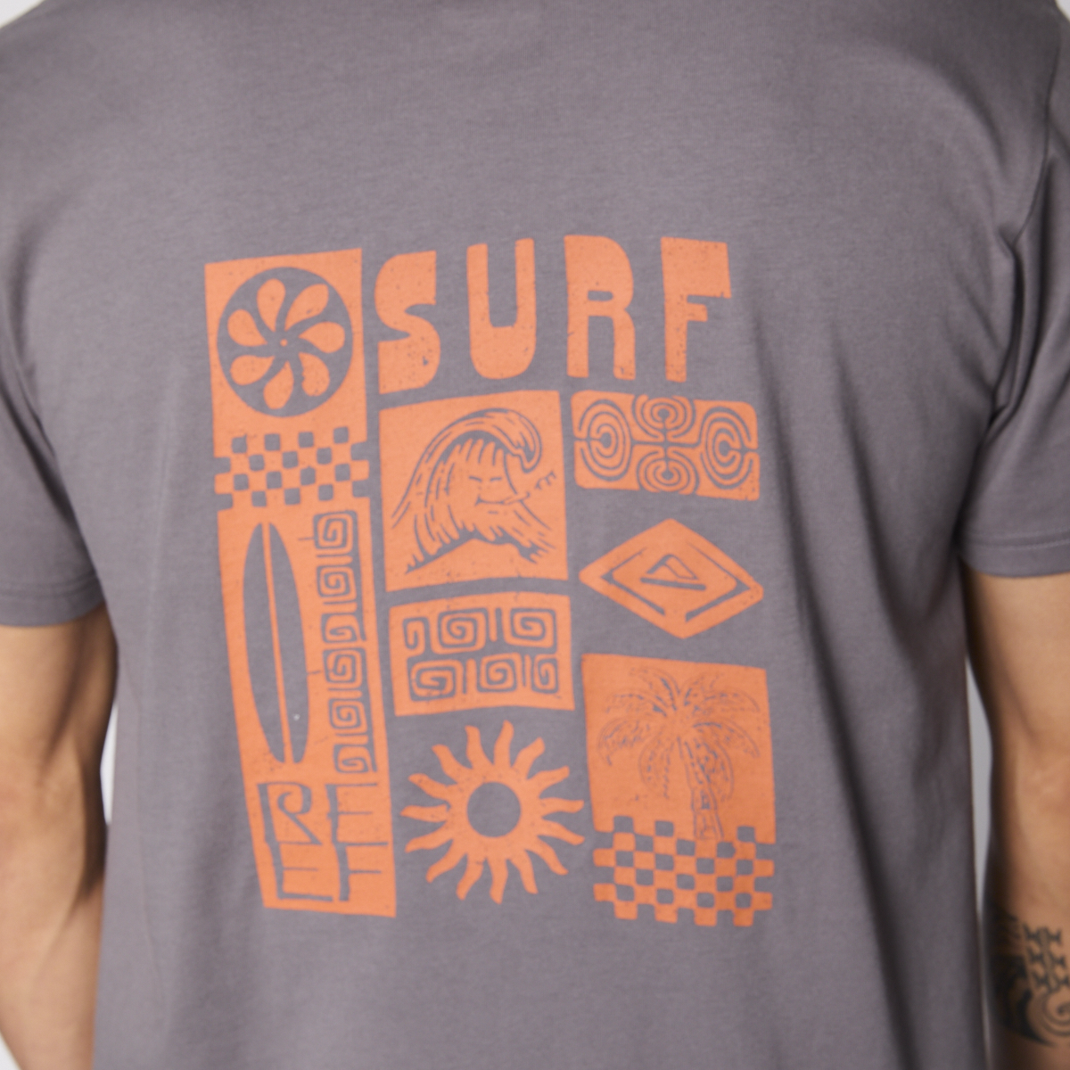 Polera Reef Men Surf Reef Dark Grey