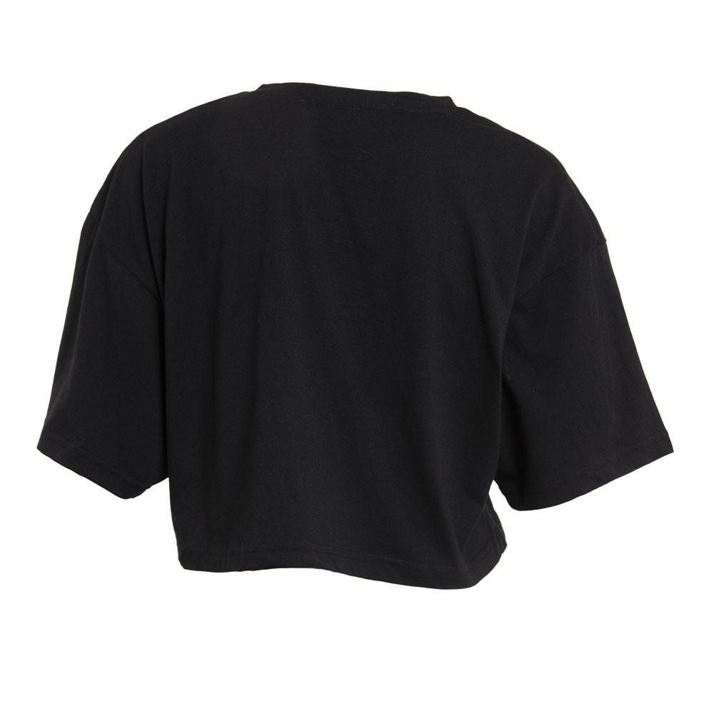 Crop Top Women Black Print Mistic