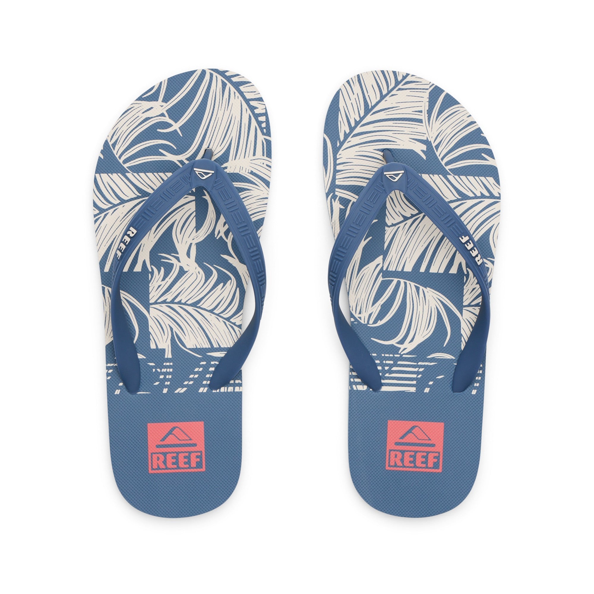 Sandalia Reef Men Seaside Print Blue Tan