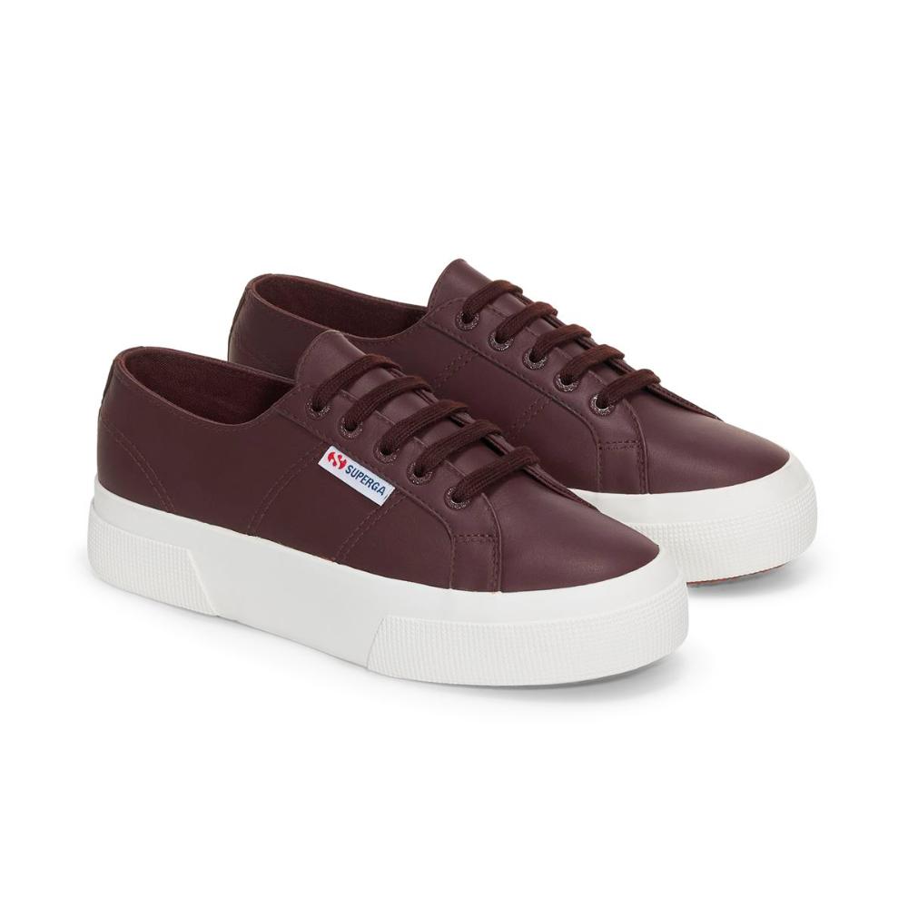 Zapatilla 2740 Platform Nappa Brown Dark F Avorio