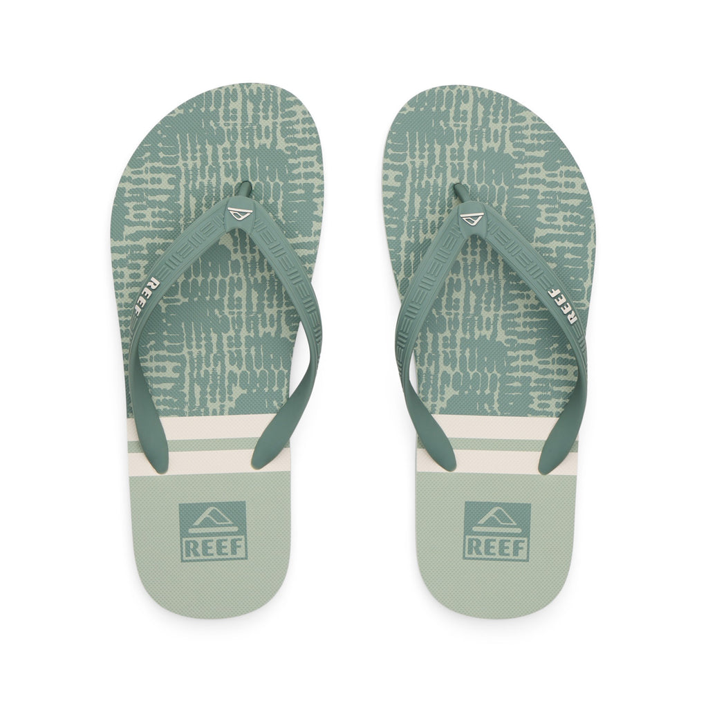 Sandalia Reef Men Seaside Print Sage Text