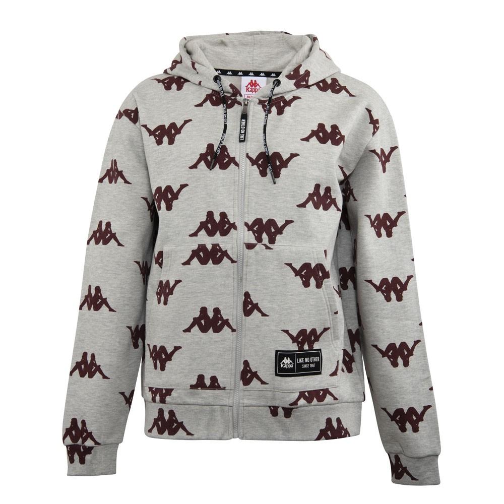 Poleron Men Grey Burgundy