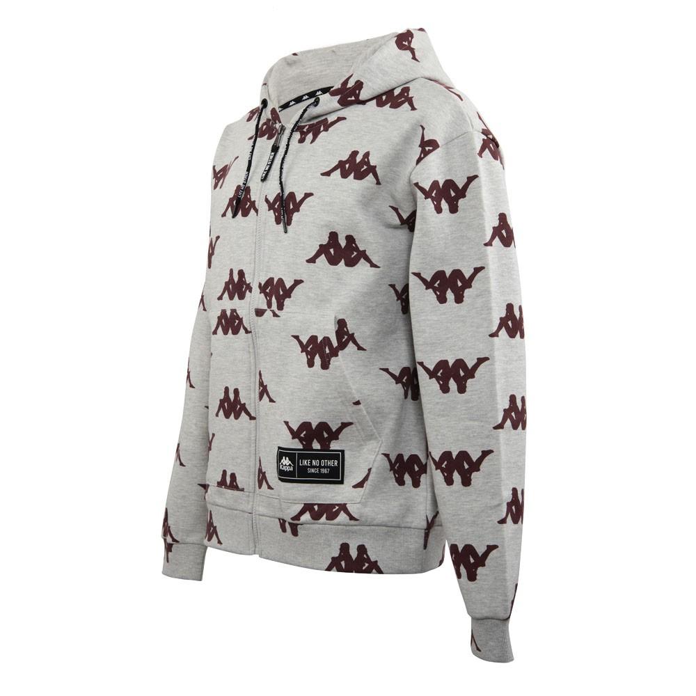 Poleron Men Grey Burgundy