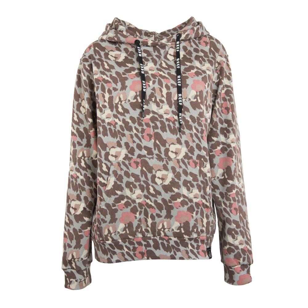 Poleron Women Print Brown Hoodie