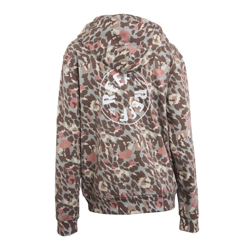 Poleron Women Print Brown Hoodie