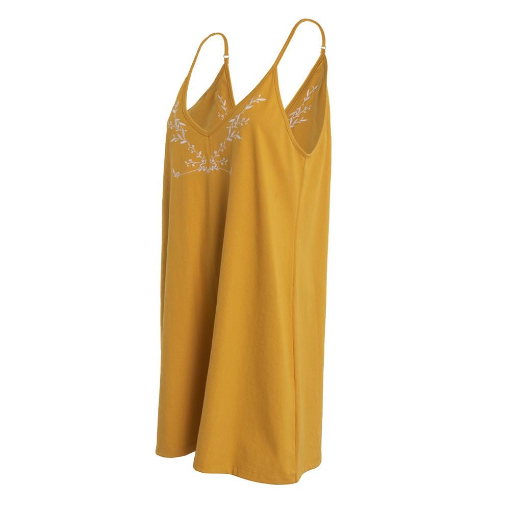 Mini Vestido Strap Mustard