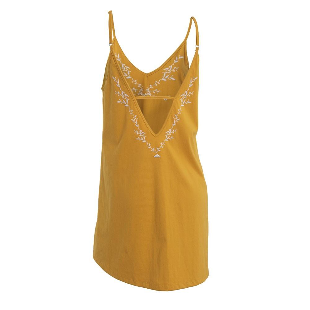 Mini Vestido Strap Mustard