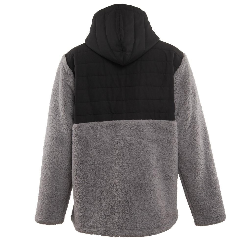 Poleron Sherpa Men Full Zip  Black Grey