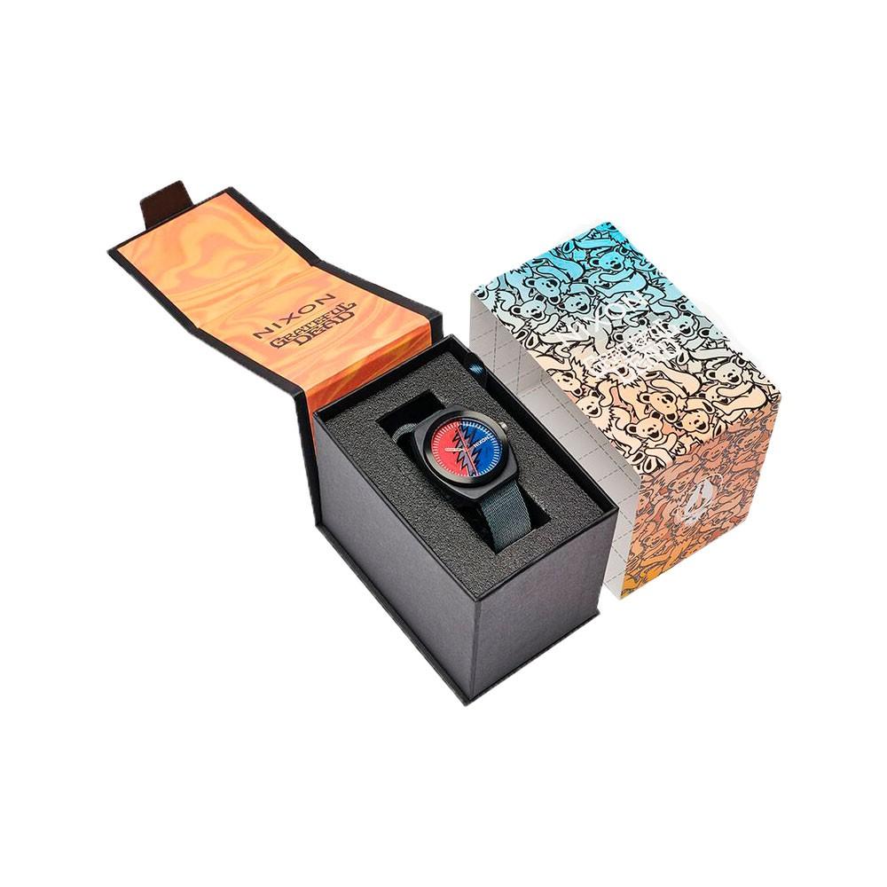 Reloj Grateful Dead Light Wave All Black Blue Red Nixon