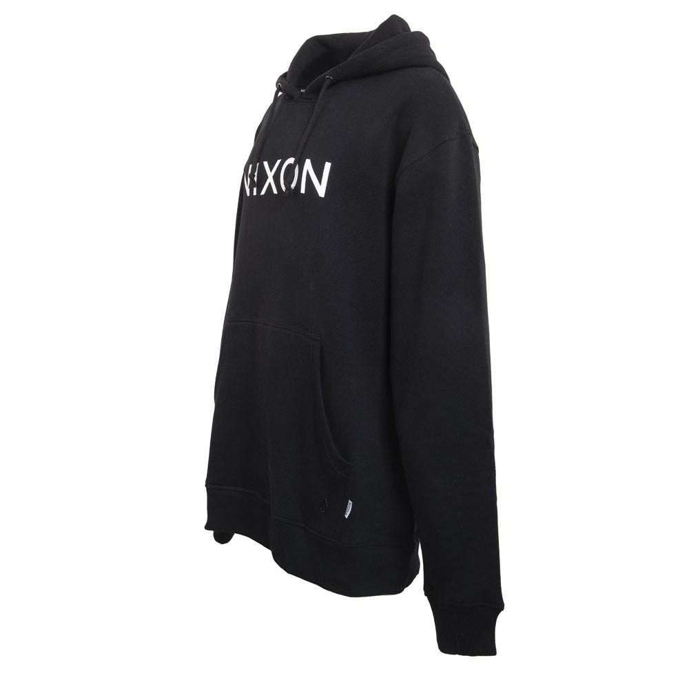Polerón Hoodie Black logo Cross Back White